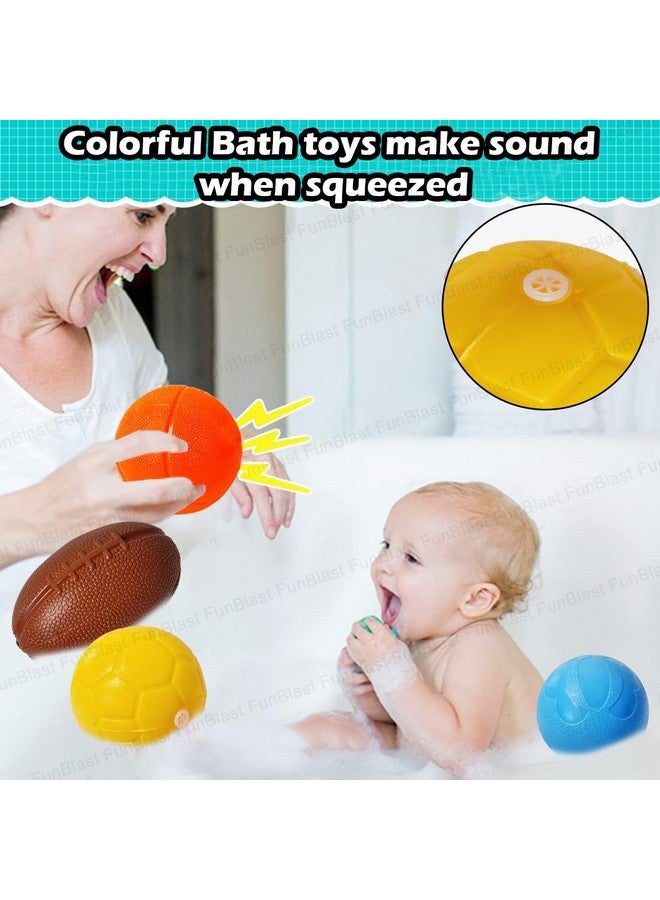 فنبلاست ألعاب حمام FunBlast للأطفال - عبوة من 6 كرات ضغط ملونة، ألعاب استحمام للأطفال الصغار بعمر 6 أشهر فما فوق (عبوة من 6 قطع؛ متعددة الألوان) - Image 3