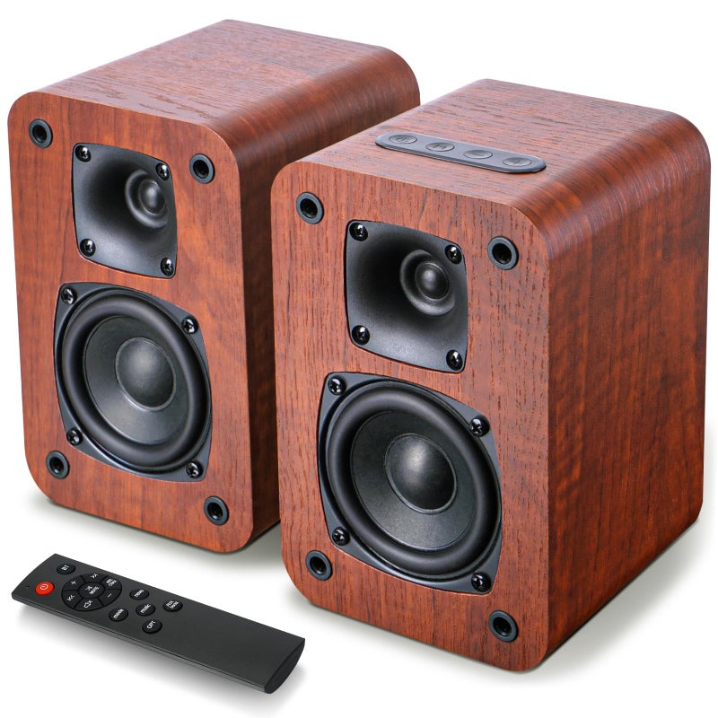 Saiyin Bluetooth Bookshelf Speakers for Record Player,Active Speakers with 3 Inch Woofer, Powered Speakers with Optical/AUX/TV-ARC Input for Turntable, PC and TV - Image 1