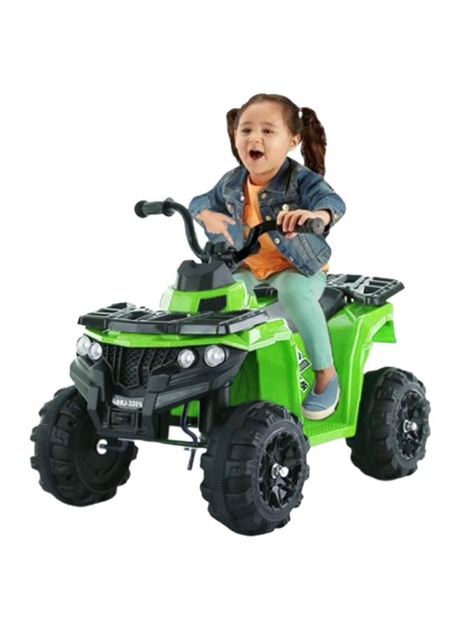 دروسا 3201 K Green 6V سيارة كهربائية صغيرة للأطفال رباعية العجلات مزودة بموسيقى وتعليم مبكر ونظام تعليق وأضواء LED وإطارات مداس وأصوات محرك للأطفال باللون الأخضر - Image 3