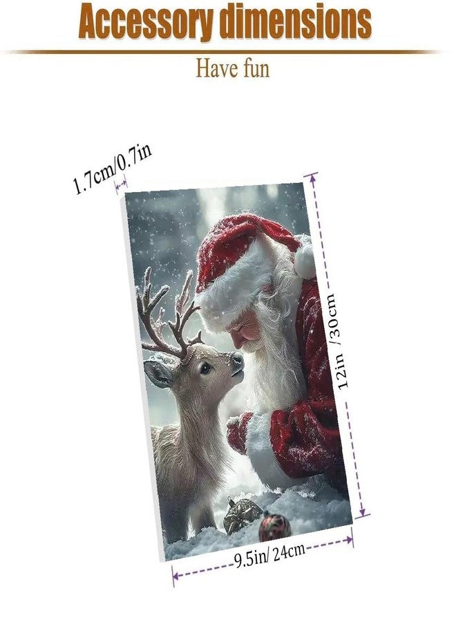 VIGEGU Christmas Paint by Numbers Kit for Adults Beginner with Frame,Santa Claus and Little elk Paint by Number DIY Adult Paint by Number Kits for Home Decor 9x12 in - Image 5