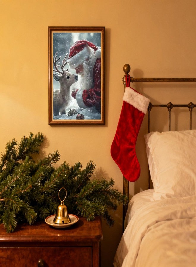 VIGEGU Christmas Paint by Numbers Kit for Adults Beginner with Frame,Santa Claus and Little elk Paint by Number DIY Adult Paint by Number Kits for Home Decor 9x12 in - Image 3