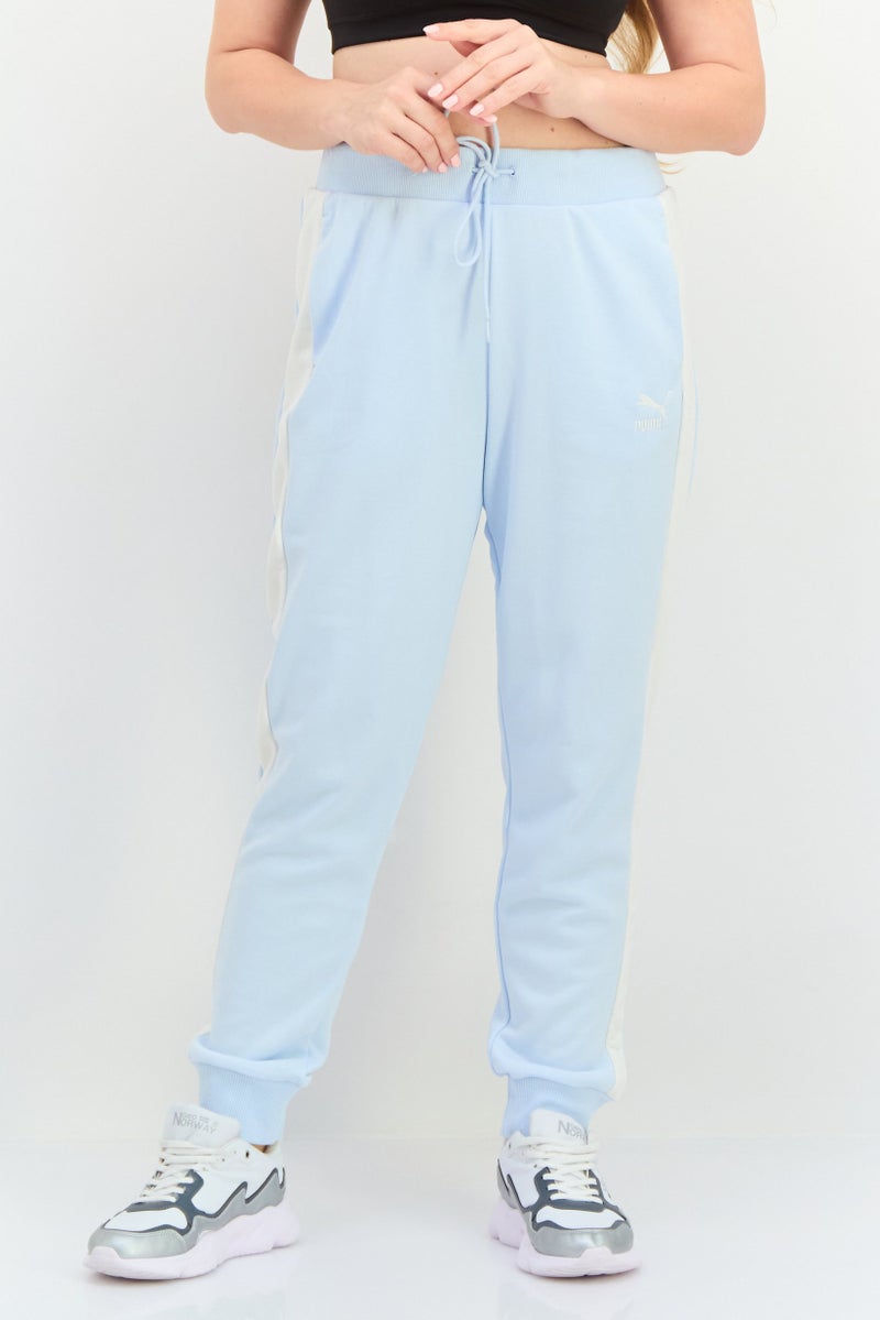 PUMA Women Slim Fit Running Sweatpants, Icy Blue - Image 1