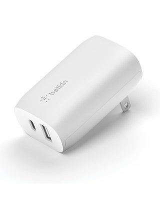 Belkin 37W USB Type C PPS PD Dual Port Wall Phone Charger, Power Delivery 25W USB C Port and 12W USB A Port for Fast Charging Samsung Galaxy S23, Ultra, Plus, Note 20, iPhone 14 Series and More - pzsku/Z2772AD10F7C9CB8E87B0Z/45/_/1737784346/ac80277b-1acc-4565-93a6-ca888a63bc2b