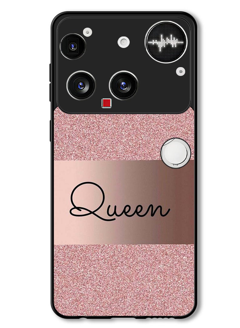 Theodor Case Compatible with Nothing Phone (3) 6.67 Inch Protection Shockproof Bumper Cover Queen Glitters - Image 1