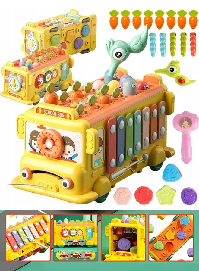 ألعاب قصف ألعاب التعليم المبكر ألعاب طفل النشاط متعدد الوظائف قم بإسقاط ألعاب المطرقة التفاعلية ألعاب قصف لعبة الأطفال التعليمية مع أدوات الزيلوفون ألعاب الصيد شكل الفرز whack-a-mole تعلم ألعاب طفل الدفع التعليمي للبنين الفتيات هدية عيد ميلاد - Image 1