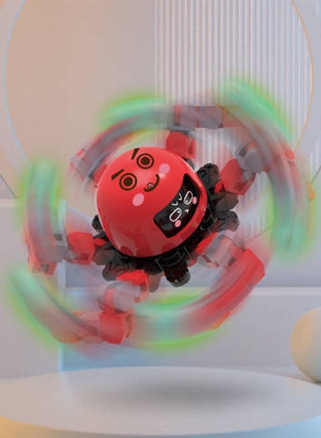 Halamodo 3Pcs Transformable Fidget Spinner Toys for Kids and Adults | Glowing Face-Changing Mechanical Gyroscope Toys | Educational Building Block Robot Gyro | Fingertip Transforming Spinner | Sensory Toy for Boys Girls | Blue/Red/Yellow | 7.5x7.5x2.8cm - Image 3