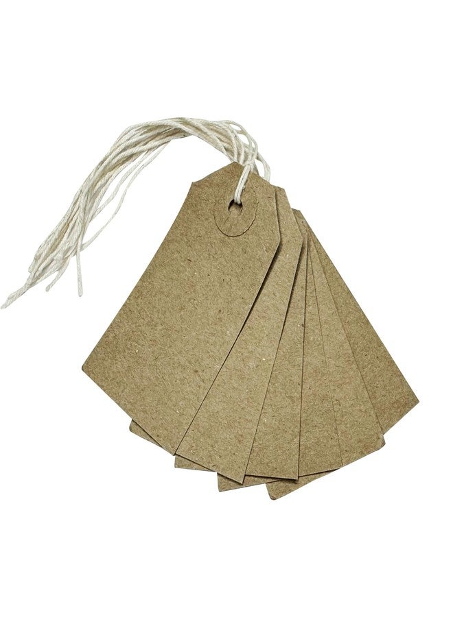 Janrax Box of 1000 Brown Buff Strung Tags (54mm x 30mm) - Image 1