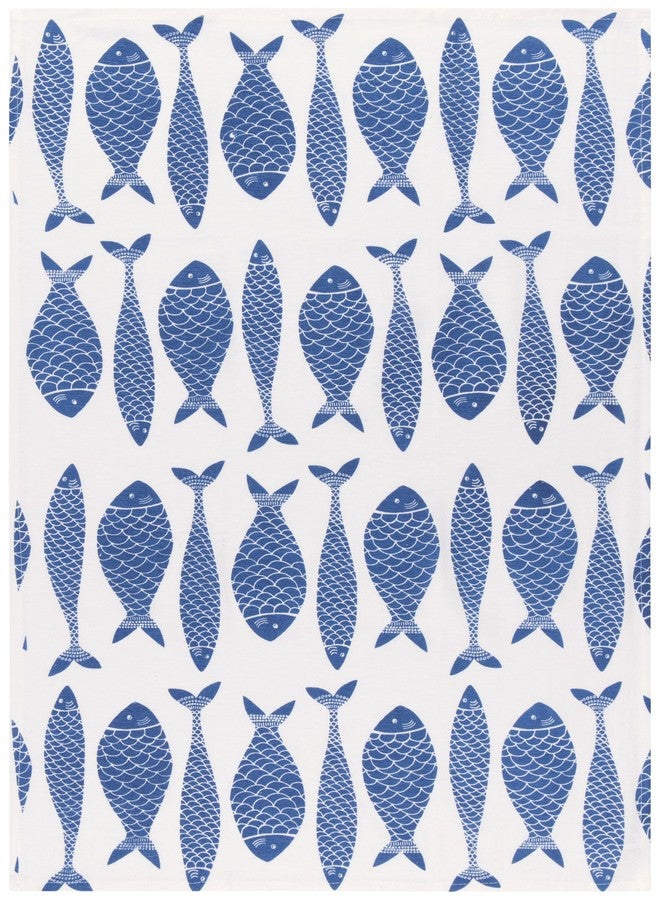 Now Designs Floursack Dishtowels Set of 2 | Royal Blue Fish Market - Image 5