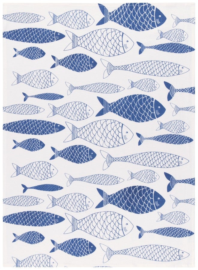 Now Designs Floursack Dishtowels Set of 2 | Royal Blue Fish Market - Image 4