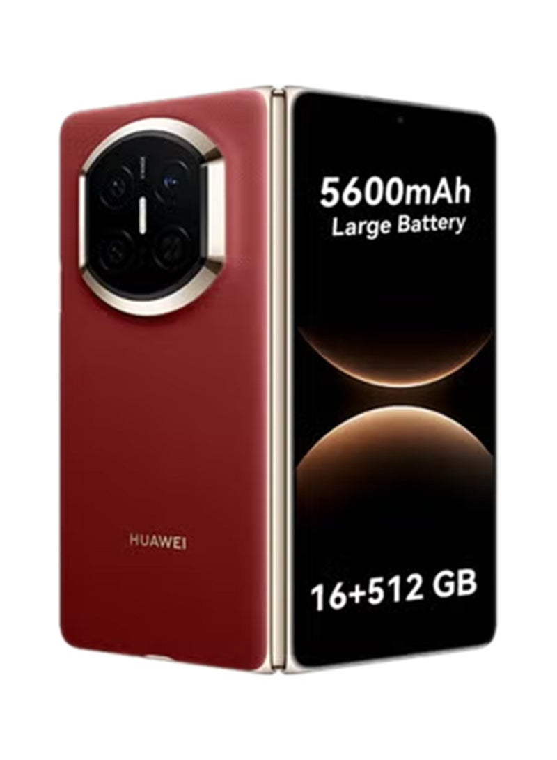هواوي هاتف ماتي X7 القابل للطي ثنائي الشريحة 16 جيجابايت رام 512 جيجابايت نبيولا أحمر مع ساعة FIT4 PRO مجانية - نسخة الشرق الأوسط - Image 1