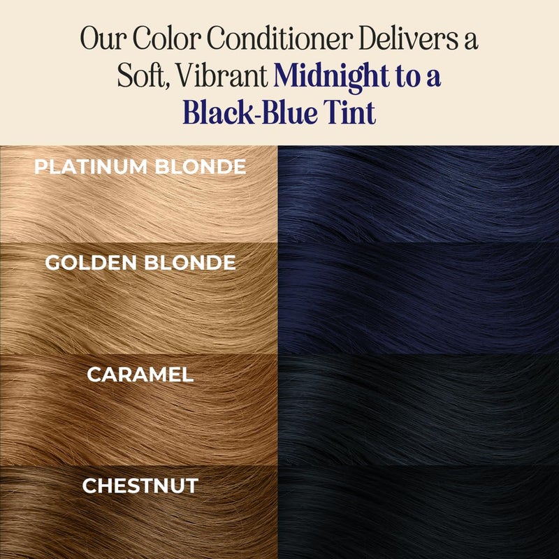 INH Semi Permanent Hair Color | Color Depositing Conditioner | Blue Black Hair Dye | No Bleach & No Peroxide Temporary Tint for Women & Men | Vegan, Ammonia Free, & Sulfate Free | Ready to Use, 6oz - Image 3