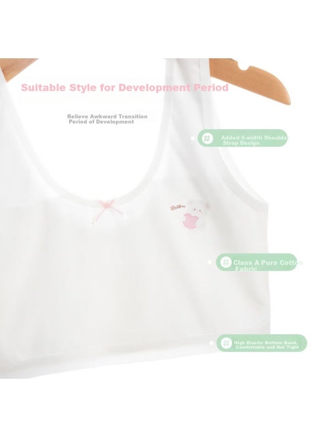 Top melon Dingguagua Girls' Underwear, Children's Underwear For Puberty, Summer Vest For Primary School Students, Bra For 9-12 Year Old Girls, Cotton First Stage Brassiere - Image 3