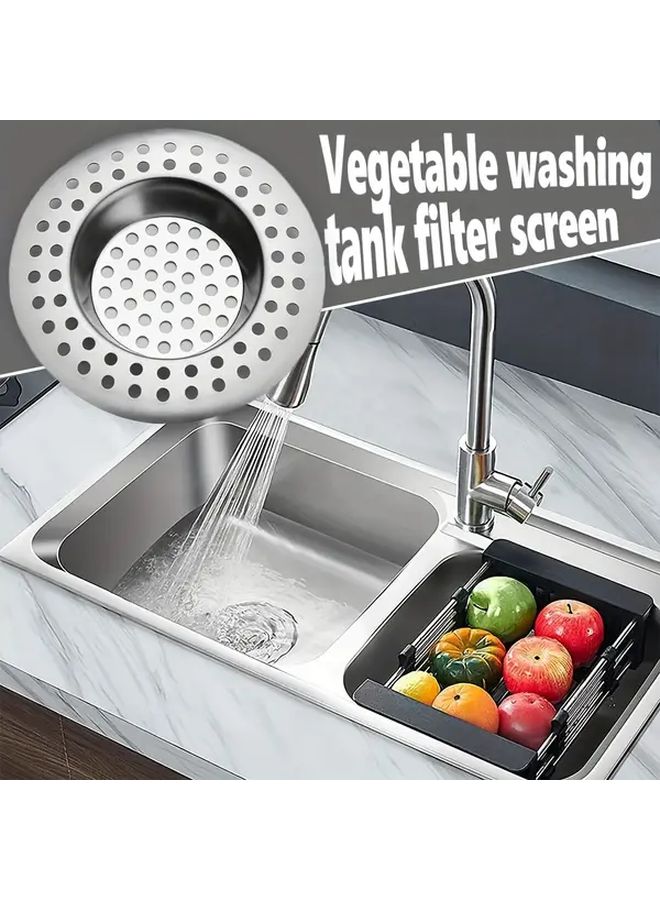 Stainless Steel Kitchen Sink Strainer Plug Drain Protector Hair Catcher 1pc - Image 5