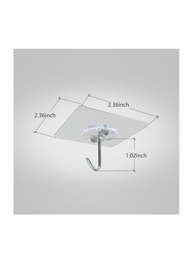 نيبمينينت مجموعة خطافات لاصقة مكونة من 8 قطع فضي 2.36x2.36x1.02بوصة  - Image 5