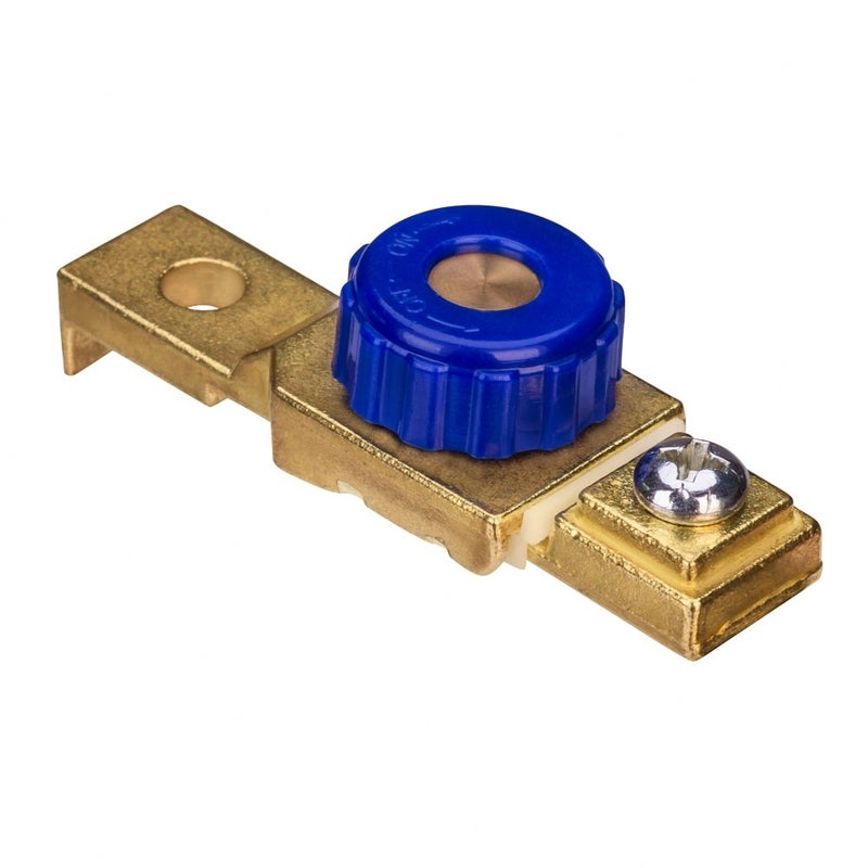 مفتاح قطع الاتصال لبطارية الدراجة النارية Jtron DC12V 80A مع طرف علوي مضاد للتسرب للسيارات والقوارب والشاحنات والـ ATV والـ UTV والـ SUV باللون الأزرق