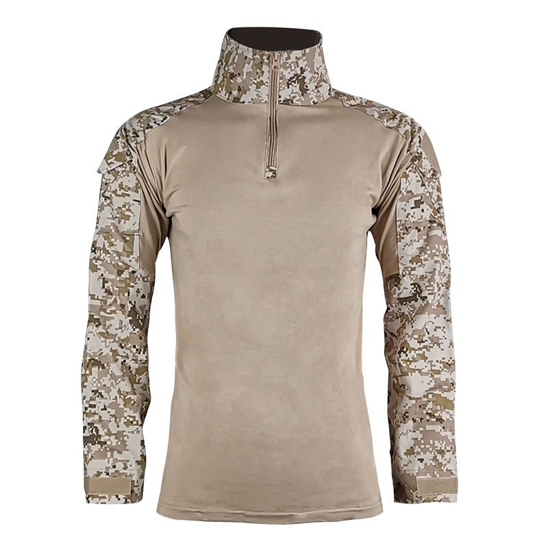 PFZL Outdoor Tactical Frog Suit Long Sleeve Spring Cycling Training Shirt Stretch T-Shirt Top for Boys - Image 1