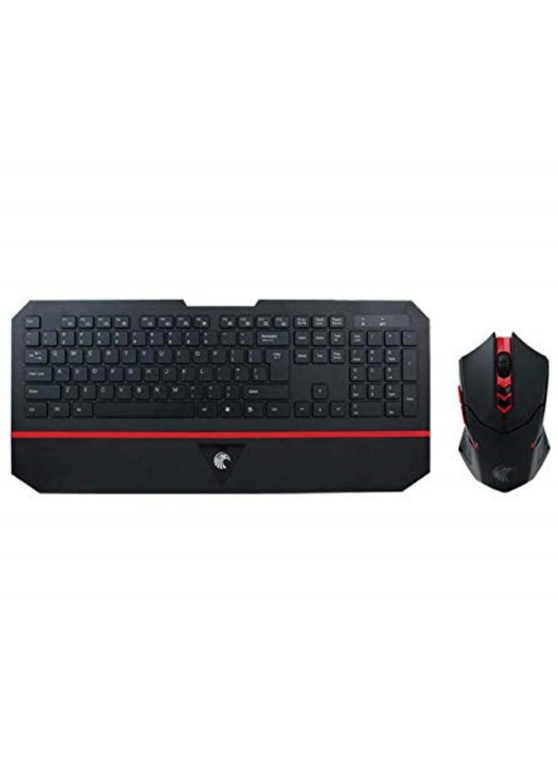 E780 Wireless Keyboard and Mouse Combo 24G Gaming Set for PC Desktop Notebook with Streamlined Laser Mouse Comfort Hand Cradling Shape Non-Slip Design Edge Light LED Backlight - Image 2