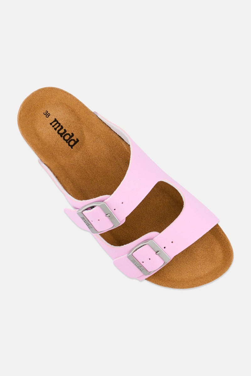 Mudd Women Slip On Cork Sandals, Pink - Image 3