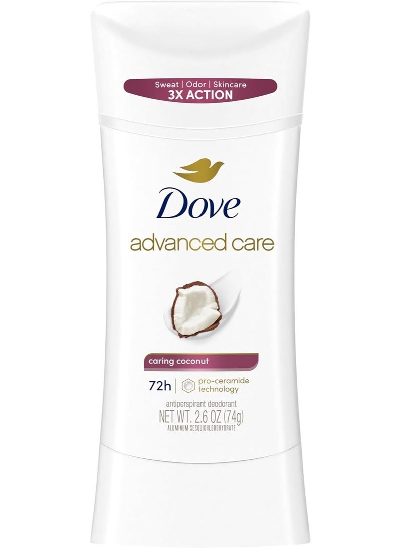 مزيل العرق دوف للعناية المتقدمة، جوز الهند، 74 جم