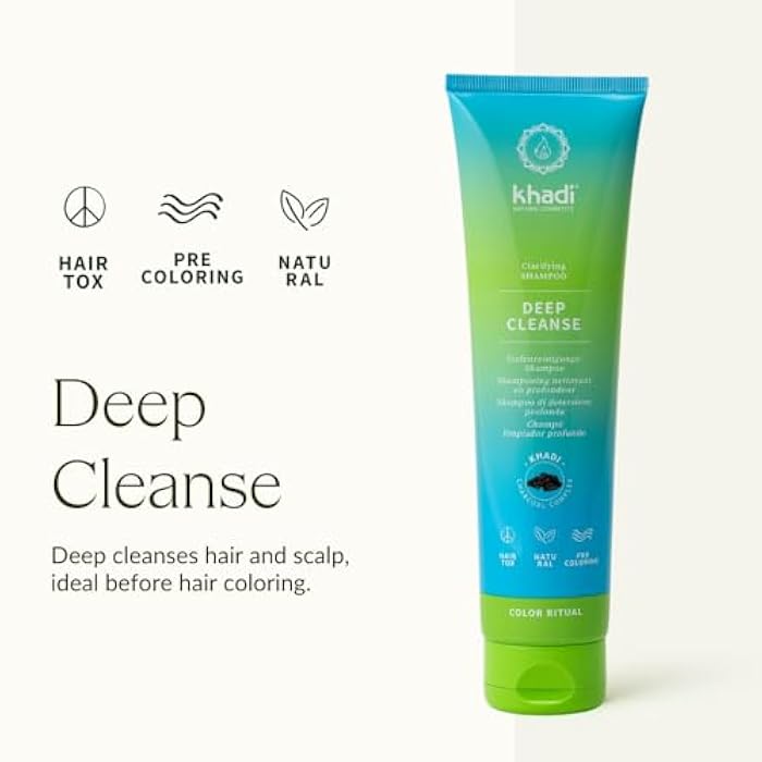 KHADI DEEP CLEANSE Ayurvedic Clarifying Shampoo - Intensive clarifying deep cleansing of hair & scalp - 100% natural & silicone-free - 5 fl oz - Image 2
