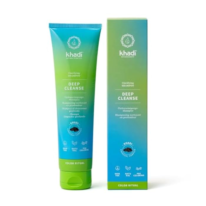 KHADI DEEP CLEANSE Ayurvedic Clarifying Shampoo - Intensive clarifying deep cleansing of hair & scalp - 100% natural & silicone-free - 5 fl oz - Image 1