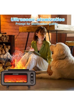 Excefore Colorful Flame Diffuser, Retro Fireplace Essential Oil Diffuser, 200ML Ultrasonic Aromatherapy Diffuser, Suitable for Home, Bedroom, Office  - Image 5