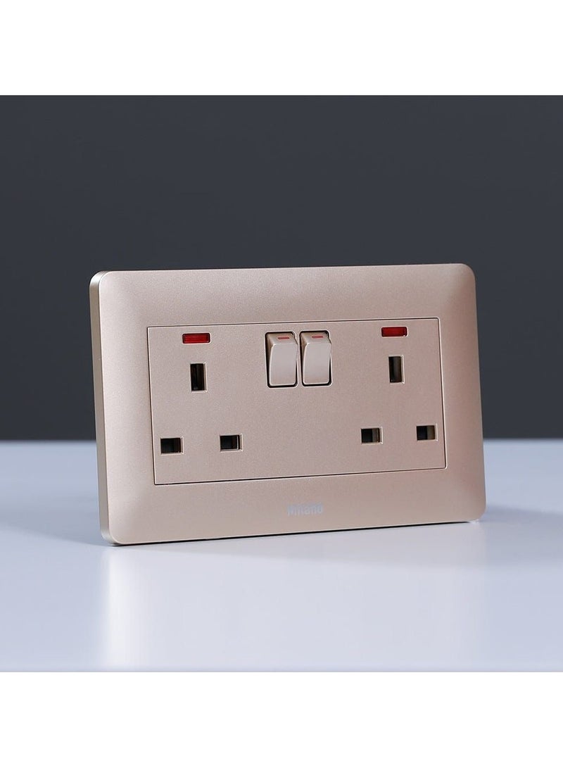 milano Danube Home - Milano 13A Twin Socket With Switch & Led Indicator - Image 2