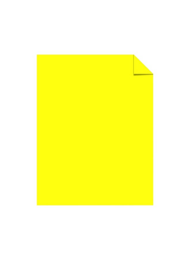 Astrobrights Bright Color Paper Neenah Astrobrightsletter Paper Size 24 Lb Fsc Certifiedliftoff Lemon Ream Of 500 Sheets - Image 2