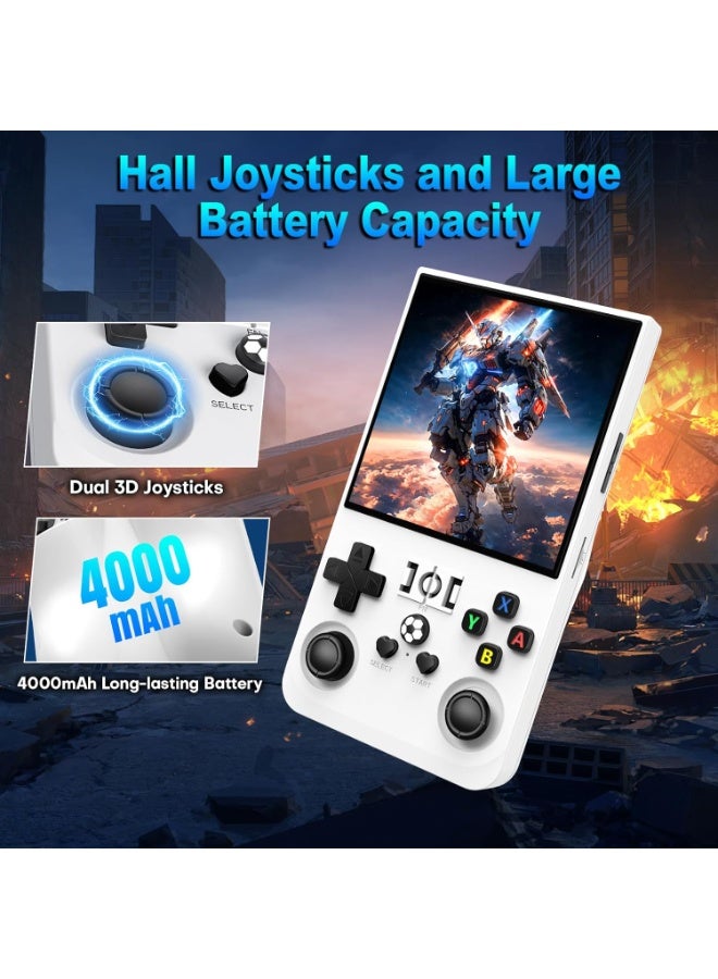 JAJEEK 2025 New Upgrade R36MAX Retro Handheld Game Console, 4.0 Inch IPS Screen, Linux System Portable Gaming Device with 64GB Built-In Storage, Large Classic Game Library, 4000mAh Battery, White - Image 4