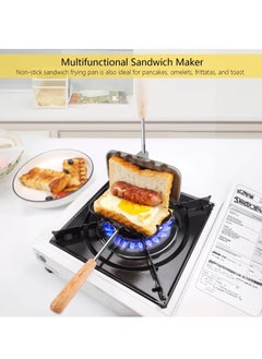 Hot Sandwich Maker, Double-Sided Sandwich Baking Pan, Double Sided Frying Pan for Breakfast, Hot Dog Toaster, Campfire Sandwich Maker - pzsku/Z2773BE21480EBF012CE6Z/45/_/1718794566/a84e407d-ffcb-43b1-bf26-8137fc18bac4