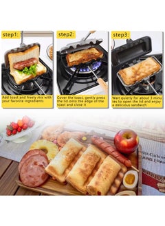 Hot Sandwich Maker, Double-Sided Sandwich Baking Pan, Double Sided Frying Pan for Breakfast, Hot Dog Toaster, Campfire Sandwich Maker - pzsku/Z2773BE21480EBF012CE6Z/45/_/1718795126/fe2a077a-01e1-4834-a3e7-76272f18b284