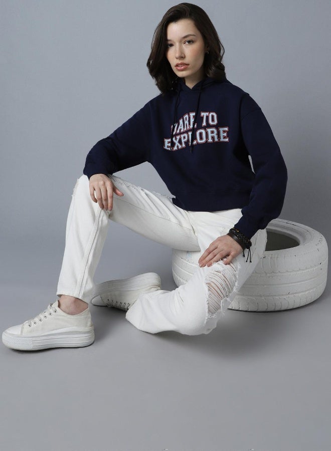 HIGH STAR Women Navy Sweatshirt  - Image 1