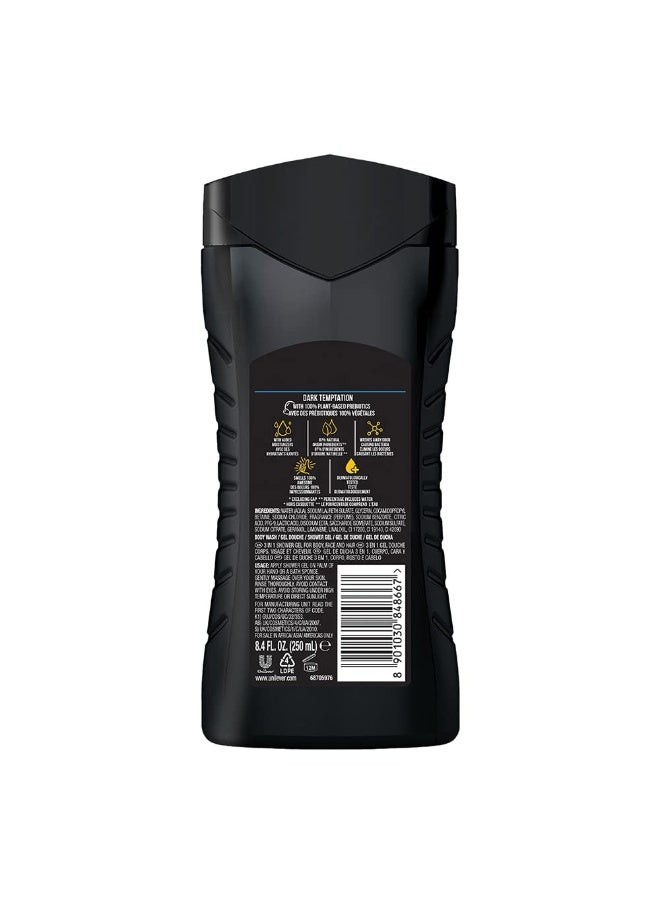 Axe Dark Temptation Refreshing Dark Chocolate Fragrance 3 in 1 Shower Gel 250 Ml - Image 3