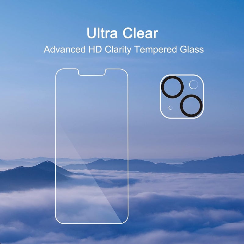 Ailun 3 Pack Screen Protector Compatible for iPhone 14 Plus[6.7 inch] + 3 Pack Camera Lens Protector,Case Friendly Tempered Glass Film,[9H Hardness] - HD - Image 4