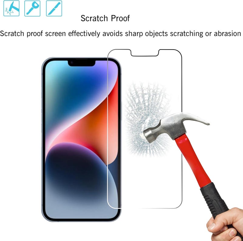 Ailun 3 Pack Screen Protector Compatible for iPhone 14 Plus[6.7 inch] + 3 Pack Camera Lens Protector,Case Friendly Tempered Glass Film,[9H Hardness] - HD - Image 5