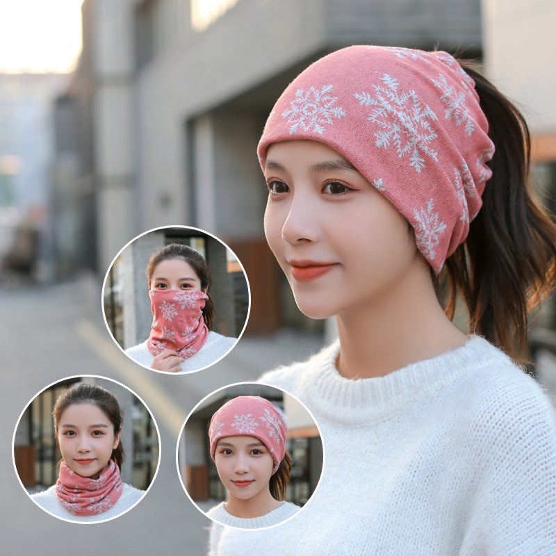 Womens Multifunctional Twisted Scarf Hat for Autumn Winter Warmth Snow Pollen No. 22