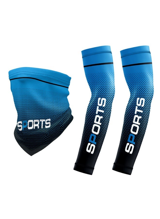 أكمام للرجال والنساء من الحرير الجليدي الواقي من أشعة الشمس فوق البنفسجية للرجال مع منشفة للوجه لرياضة قيادة الدراجات في الهواء الطلق - Image 1