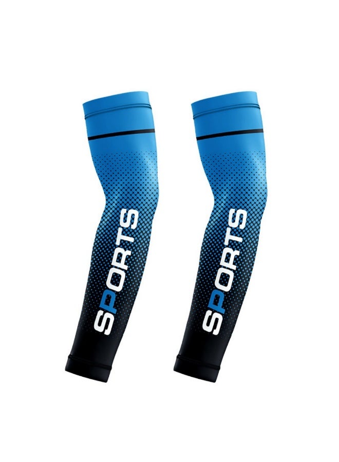 أكمام للرجال والنساء من الحرير الجليدي الواقي من أشعة الشمس فوق البنفسجية للرجال مع منشفة للوجه لرياضة قيادة الدراجات في الهواء الطلق - Image 2