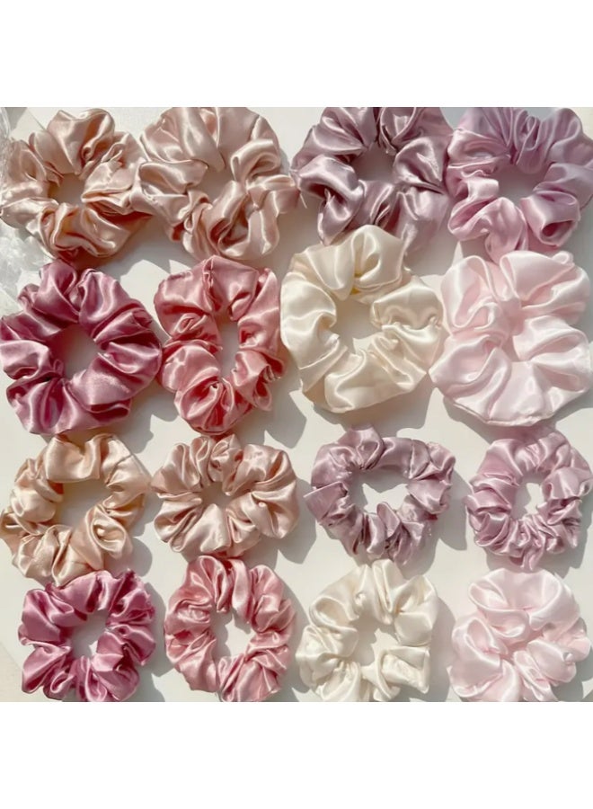 KHAJUL 16 PCS Popular Large Intestine Hair Tie Set, Solid Color Simple Hair Accessories - Image 2