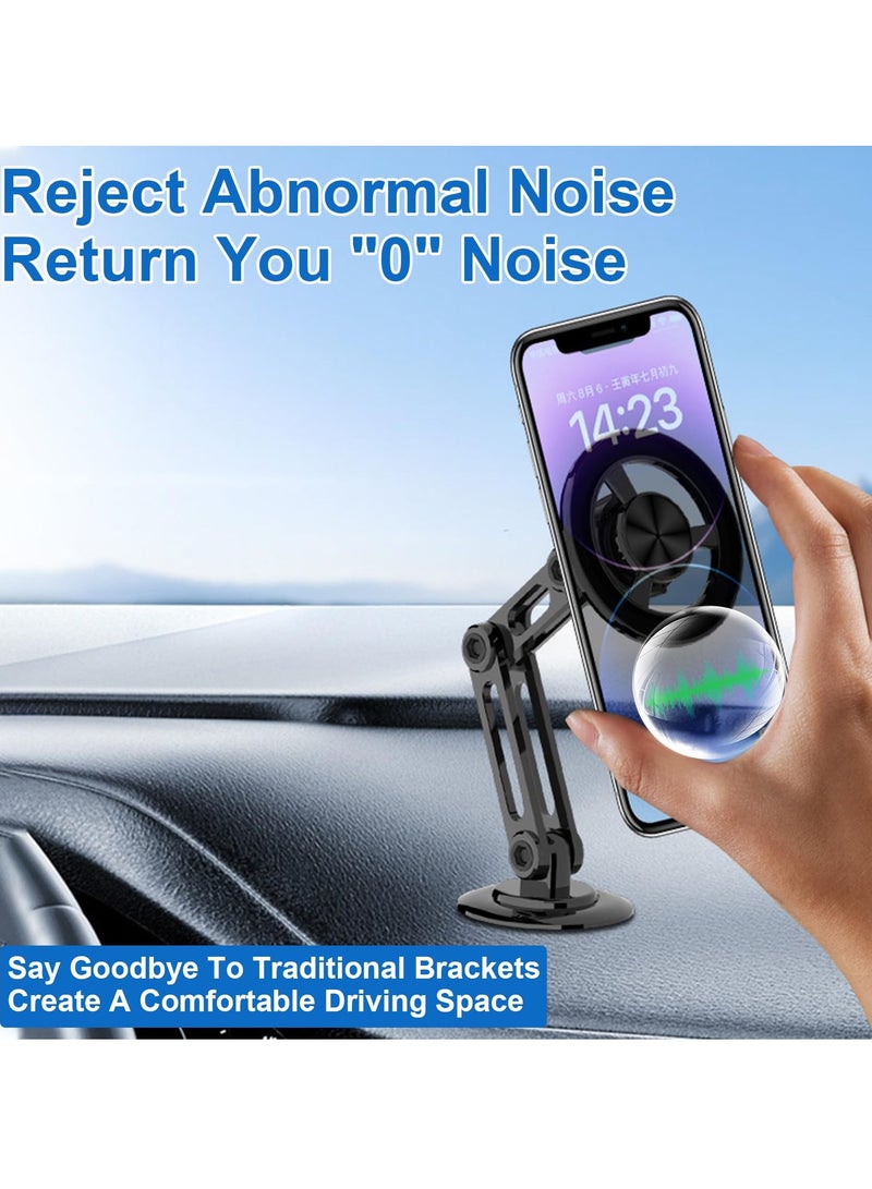 Car Phone Holder, Magnetic Phone Holder for Car 360° Adjustable Cell Phone Mount Magnetic Suction Car Phone Holder Universal Metal Car Phone Holder for All Mobile Phones - Image 2
