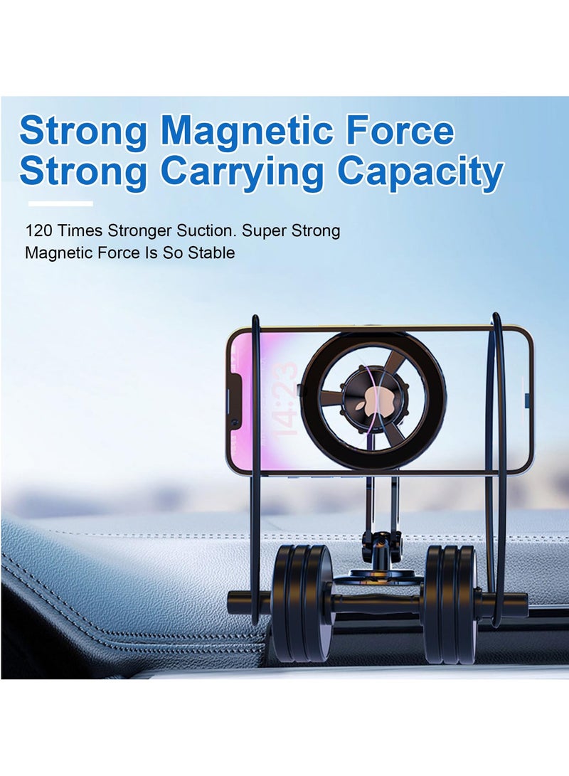 Car Phone Holder, Magnetic Phone Holder for Car 360° Adjustable Cell Phone Mount Magnetic Suction Car Phone Holder Universal Metal Car Phone Holder for All Mobile Phones - Image 4