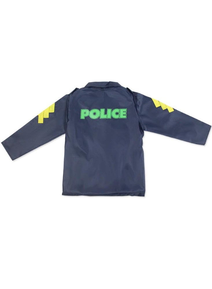 تابيت زي تنكري للشرطة للأطفال، طقم لعب الأدوار مع إكسسوارات هدايا، مناسب للأطفال بطول 100-130 سم، لحفلات الهالوين، واحتفالات أعياد الميلاد، والمسرحيات المدرسية - Image 4