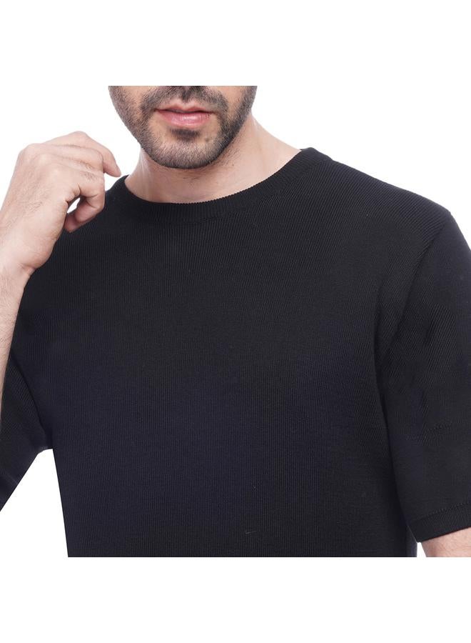 Coup - Plain Woven T-Shirt With Round Neck - Image 1