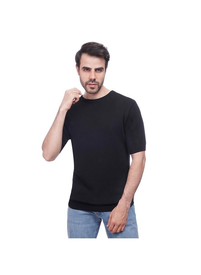 Coup - Plain Woven T-Shirt With Round Neck - Image 2