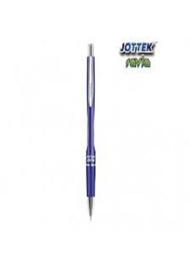 FIRST CLICK أقلام حبر جاف قابلة للسحب من نوع Jottek Ravia، عبوة من 10 أقلام حبر أزرق قابلة للسحب، 5 و10 عبوات إعادة تعبئة، تصميم أنيق بألوان متعددة للهيكل (4-5 ألوان)، تقنية سحب عالية، هيكل متعدد الألوان، مقبض ذكي بخط دائري لراحة الإمساك. - Image 5