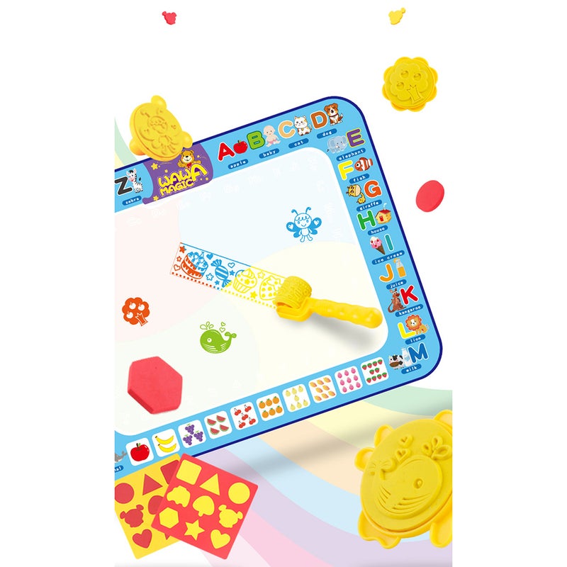 Water Doodle Mat: 39.4 * 29.5in Large Size, Mess-Free Water-Based Drawing - Educational Letter & Number Learning, Multifunctional Toy for Toddler Kids - Image 3