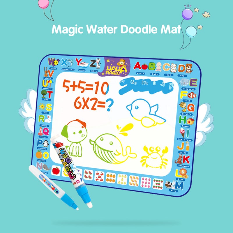 Water Doodle Mat: 39.4 * 29.5in Large Size, Mess-Free Water-Based Drawing - Educational Letter & Number Learning, Multifunctional Toy for Toddler Kids - Image 5
