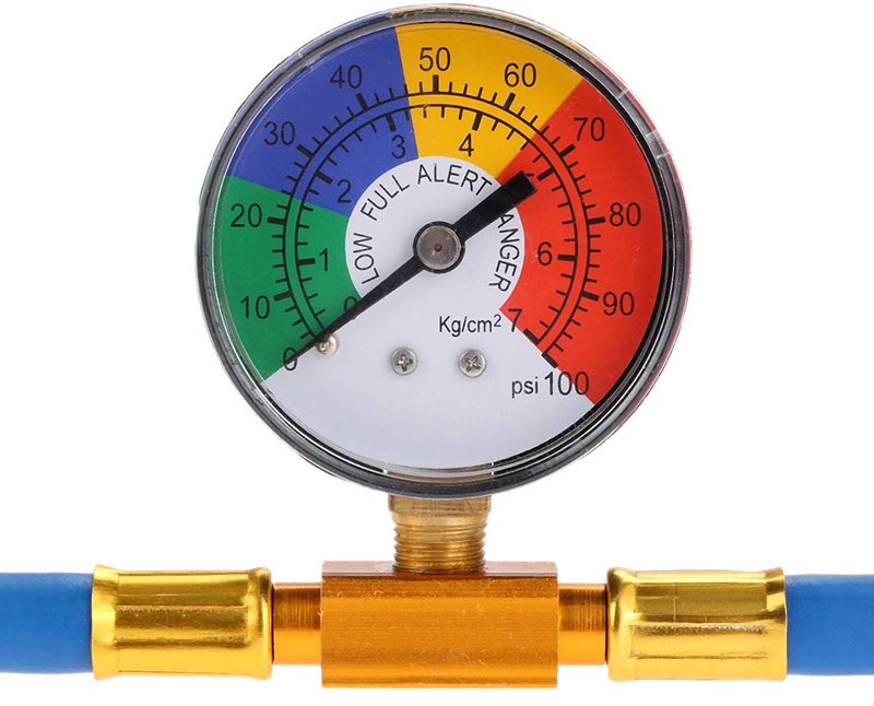 Ketofa R134A Car AC Refrigerant Charge Hose Kit with Gauge - Image 2