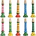 Lyellfe 10 Pieces Small Wooden Trumpet Piccolo Flute Music Sound Instrument Colorful Rhythm Musical Flute for Class School - Image 2