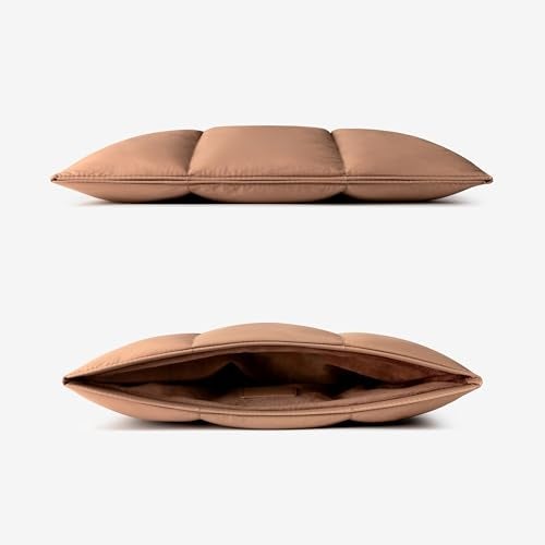 Comfyable Puffy Laptop Sleeve 15 16 Inch, Quilted Puffer Laptop Carrying Case for Women, Pillow Pouch Compatible for MacBook Air M5 & MacBook Pro M5 Pro/Max 2026, Brown - Image 2